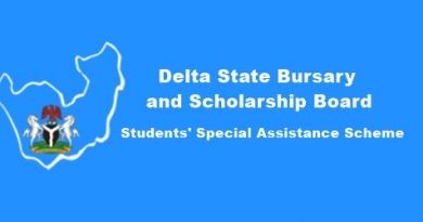 Delta State Bursary and Scholarship Board 2019 / 2020 Students' Special Assistance Scheme