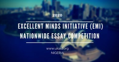 Excellent Minds Initiative (EMI) 2020 Nationwide Essay Competition