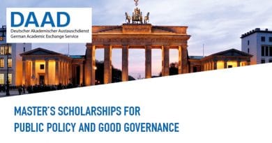 DAAD Helmut-Schmidt Masters Scholarships for Public Policy and Good Governance 2020/2021