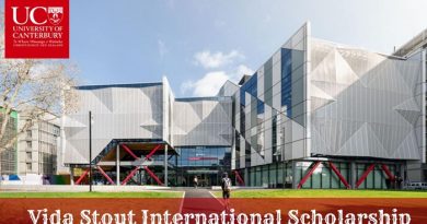Vida Stout Scholarship 2020/2021 for International Students at University of Canterbury