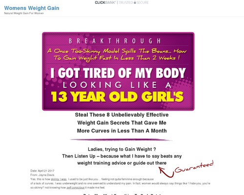 Women's Weight Gain - Womens Weight Gain