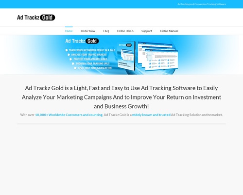 Ad Trackz Gold – Ad Tracking and Conversion Tracking Software – Ad Tracking and Conversion Tracking Software