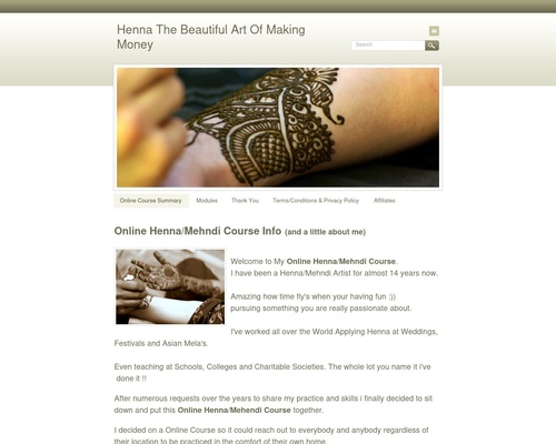 Henna The Beautiful Art Of Making Money - Henna Courses and Mehndi Courses Online.
