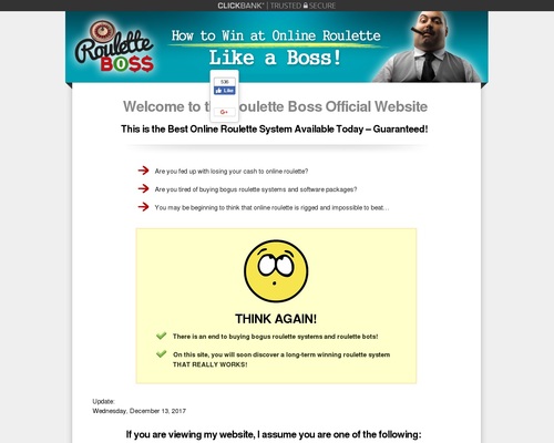 Roulette Boss - How To Win At Online Roulette Like a Boss! - Welcome To The Roulette Boss Official Website!
