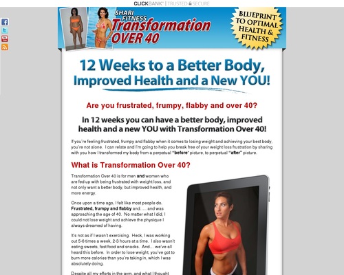 transformationover40.com Shari Fitness Presents "Transformation Over 40" Fat Loss Over 40