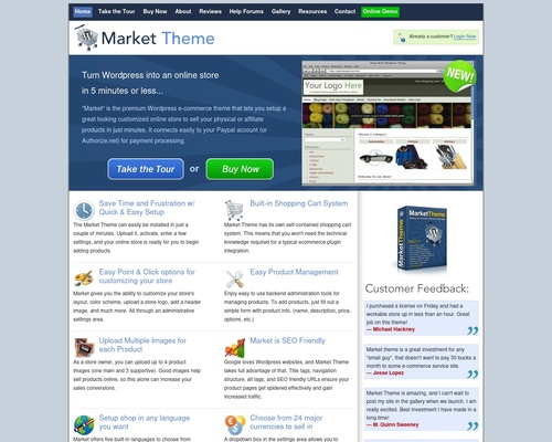 Wordpress Shopping Cart - Wordpress Ecommerce - Market Theme