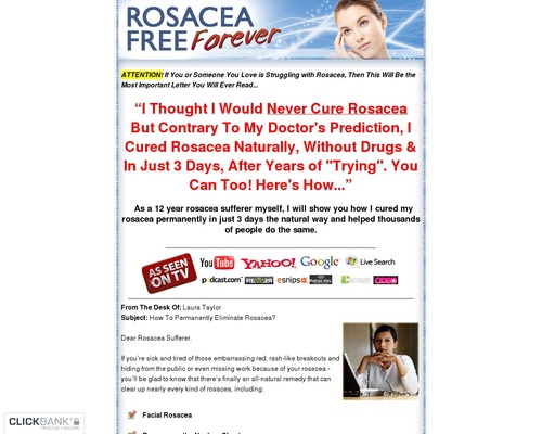 Rosacea Free Forever - How to Cure Rosacea Easily, Naturally and Forever
