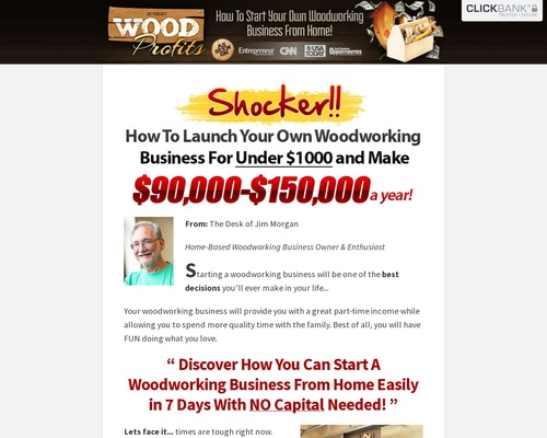 WoodProfits® How To Start A Profitable Woodworking Business From Home With No Capital In 7 Days or Less
