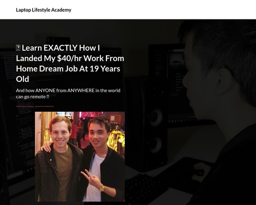 Land Your Dream Remote Job! Laptop Lifestyle Academy - Sells Itself!