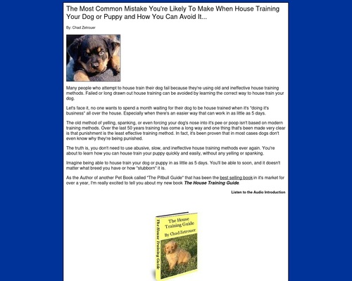 The House Training Guide - Easy, Effective Puppy House Training