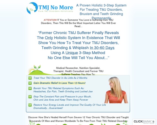 TMJ No More™ - Stop TMJ, Bruxism and Teeth Grinding Holistically