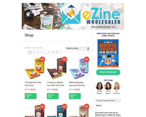 Ezine Wholesaler — eZines, eCourses, and eMail Content with Private Label Rights