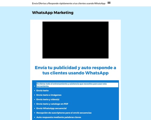 WhatsApp Marketing - Envía Ofertas y Responde rápidamente a tus clientes usando WhatsApp