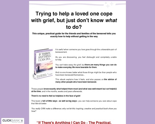 How To Help With Grief - If There's Anything I Can Do-How to help the bereaved