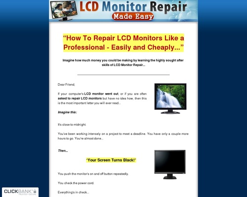 LCD Monitor Repair Made Easy - How To Repair LCD MOnitors