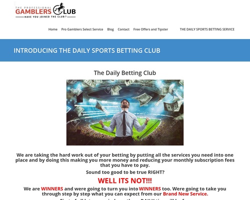 INTRODUCING THE DAILY SPORTS BETTING CLUB – Welcome To The professional Gamblers Club