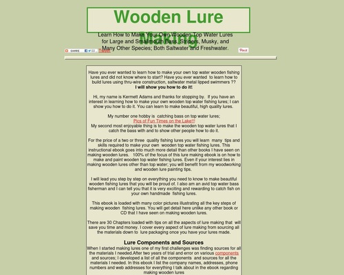 Wooden Lure Making