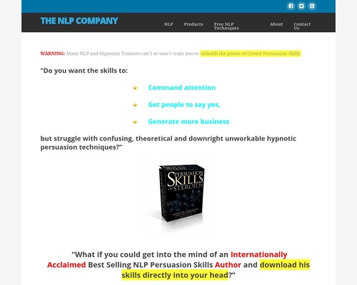 Persuasion Skills on Steroids Deconstructed Main Info Page - The NLP Company