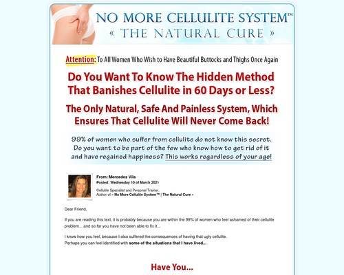 No More Cellulite System. 90% Commission!