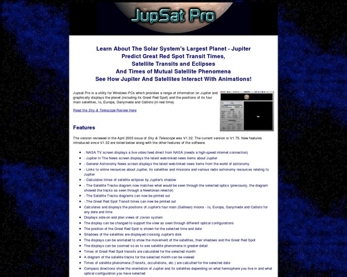 Jupsat Pro - Jupiter Observer's Software Toolkit