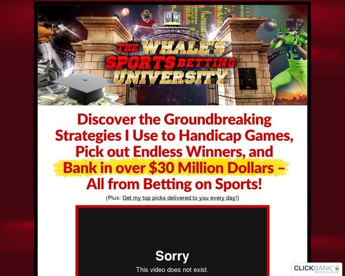 The Whale's Sports Betting University - Weekly Recurring Membership!