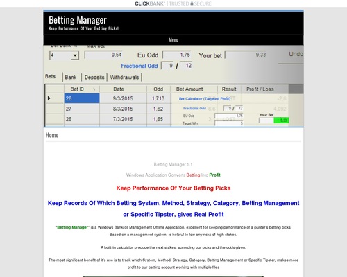 Home - Betting Manager