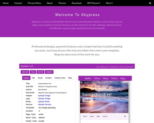 Skypress Site Builder - Publishing Platform & CMS