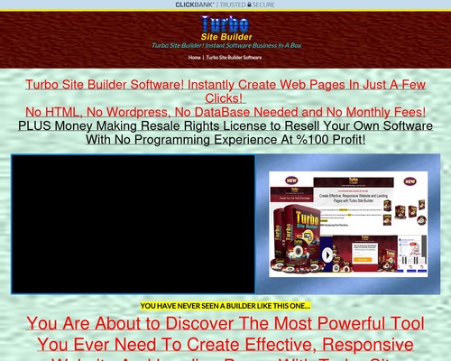 Turbo Site Builder Software | Resale Rights