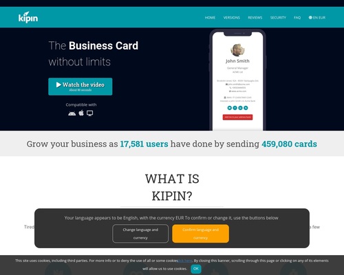 Kipin - The digital and unlimited business card