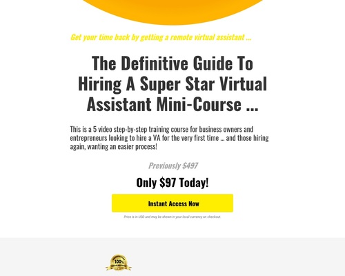 Definitive Guide To Hiring A VA Mini-Course · SmashGo