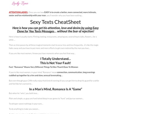 Sexy Texts Cheat Sheet – Lady-Zone