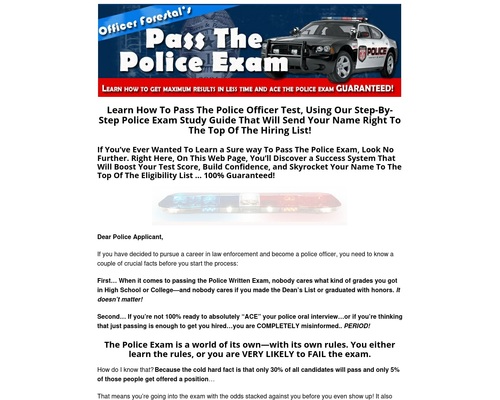 $$$$Police Exam  Guide – How to pass the police test$$$