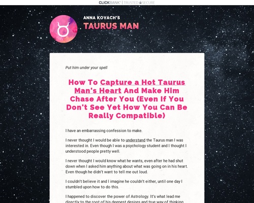 Taurus Man Secrets