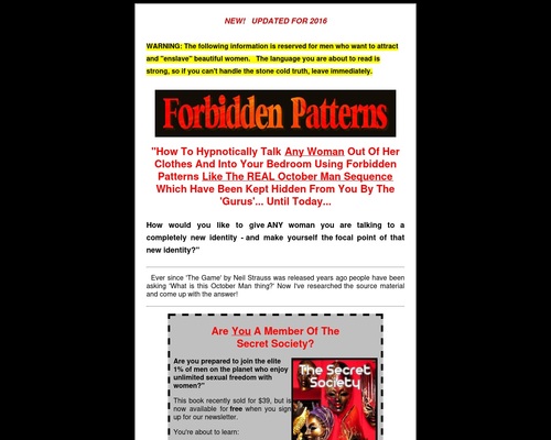 Forbidden Patterns – The October Man Sequence and more!