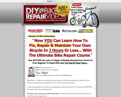 DIYBikeRepair – Easy Bicycle Repair Course With 200 Videos and Bike Repair Manuals