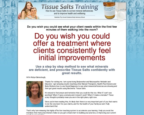 Tissue Salts Training