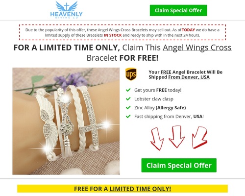 Free Angel Wings Bracelet