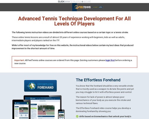 Tennis Online Courses And Instruction Videos | Feel Tennis