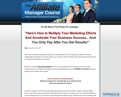 The Affiliate Manager Course | Affiliate Program Management Made Easy