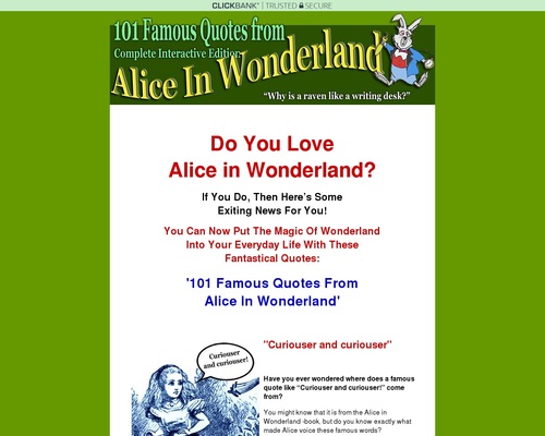 101 Famous Quotes From Alice In Wonderland eBook Interactive